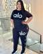 VIP1 Plus Size Short Sleeve Print Two Piece Pants Set GYSF-5149