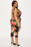 SC Strawberry Print Seventh Pants Two Piece Set GBGF-5084