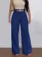 SC Solid Color Loose Wide Leg Pants(Without Belt) SH-391258