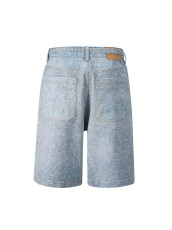 SC Loose Denim Hot Drill Fifth Pants(With Belt) OD-8739