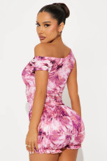 SC Fashion Print Sleeveless Two Piece Shorts Set GBGF-5083