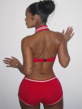 SC Sleeveless Solid Color Backless Romper YWXS-K25L67