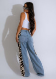 SC Fashion Print Patchwork Straight Jeans LSD-2320