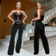 SC Sexy Wrap Chest Metal Button Trouser Set BY-7327