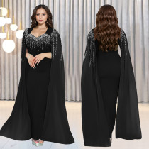 SC Hot Drill Fashion Long Sleeve Evening Dress BY-7305