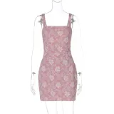 SC Print Sleeveless Bandage Dress GLAG-D5218616F