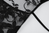SC Backless Patchwork Lace Sling Maxi Dress GLAG-D5318604G