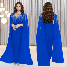 SC Hot Drill Fashion Long Sleeve Evening Dress BY-7305