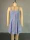 SC Blue Stripe Sling Backless Mini Dress GCNE-9235
