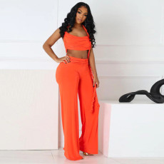 SC Twisted Halterneck Wide Leg Jumpsuit GDSF-J25JP045