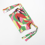 SC Colorful Print One Shoulder Tie Up Short Suit GDSF-D25ST096