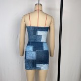 SC Sexy Print Off Shoulder Tube Tops Dress GPBY-DR957