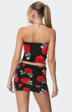 SC Sexy Print Wrap Chest Top Skirt 2 Piece Set GXYF-0469
