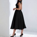 SC Plus Size Solid Color Sleeveless Maxi Dress GMAN-29220