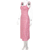 SC Print Sling Midi Dress GLAG-D248333G