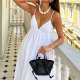 SC Plus Size V Neck Sling Backless Maxi Dress GMAN-28351