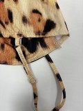SC Plus Size Leopard Print Big Swing Maxi Dress GMAN-29081