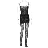 SC Sexy Wrap Chest Lace Mini Dress(With Stocking) GLAG-S3211867G
