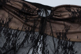SC Lace Patchwork Wrap Chest Long Skirts 2 Piece Set GLAG-S3412457G