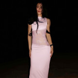 SC Hollow Out Backless Patchwork Lace Long Dress GLAG-D4B18025F