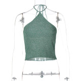 SC Sexy Solid Color Halterneck Tops GLAG-T4416217G