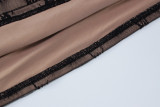 SC Lace Patchwork Wrap Chest Long Skirts 2 Piece Set GLAG-S3412457G