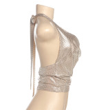 SC Backless Tie Up Halterneck Tops DLSF-K25L67984