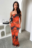 SC Solid Color Wrap Chest Long Skirt 2 Piece Set MZ-2890