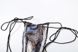SC Sexy Print Sling Vest And Pants 4 Piece Set (With Headscarf) GYME-K25S70809