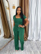 SC Solid Color Square Neck Top And Wide Leg Pants Suit SFY-730