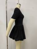 SC Short Sleeve Square Neck Mini Dress LSD-2431