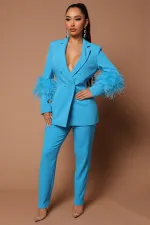 SC Fashion Blazer Pants Two Piece Set GNQF-S302