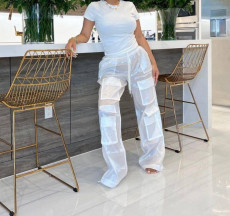 SC Sexy See Through Loose Solid Pants LSD-2443