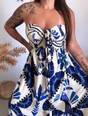 SC Strapless Tube Top Big Swing Maxi Dress SH-391363