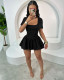 SC Short Sleeve Square Neck Mini Dress LSD-2431