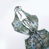 SC Twisted Tie Print Cami Jumpsuit FL-YL25151MHO
