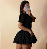 SC Short Sleeve Square Neck Mini Dress LSD-2431