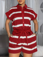 SC Stripe Color Block Sport Romper AIL-319