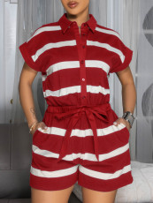 SC Stripe Color Block Sport Romper AIL-319