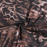 SC Leopard Print V Neck Romper FL-YL25066MHO