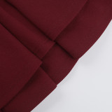 SC Solid Color V Neck Sleeveless Mini Dress FL-XY25137MHO