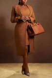 SC Plus Size Lapel Split Blazer Vest Dress Two Piece Set NY-3370