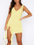 SC Fashion Sleeveless V Neck Mini Dress GLF-10022