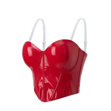 SC PU Leather Erotic Tank Top Shapewear GPBY-6332