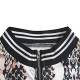 SC Snake Print Threaded Cardigan + Shorts Set HMS-5589