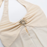 SC Sexy Halterneck Mesh Tank Tops FL-JY25013PFO