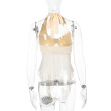 SC Sexy Halterneck Mesh Tank Tops FL-JY25013PFO