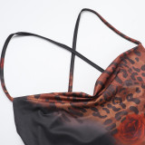 SC Leopard Print Contrast Color Backless Maxi Dress FL-WQ25100PFO