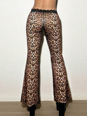 SC Lace Print Leopard Flare Pants GFRT-060019PBL