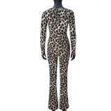 SC Square Neck Leopard Print Jumpsuit GFRT-060015JBL